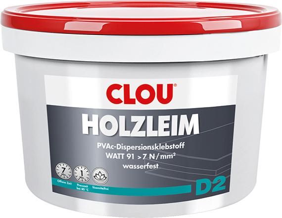 Produktbild Clou Holzleim D2 lösemittelfrei Eimer mit 5 Kilogramm