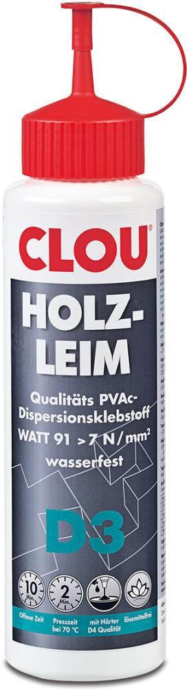 Produktbild Clou Holzleim D3 Wärmebeständig Flasche mit 750 Gramm