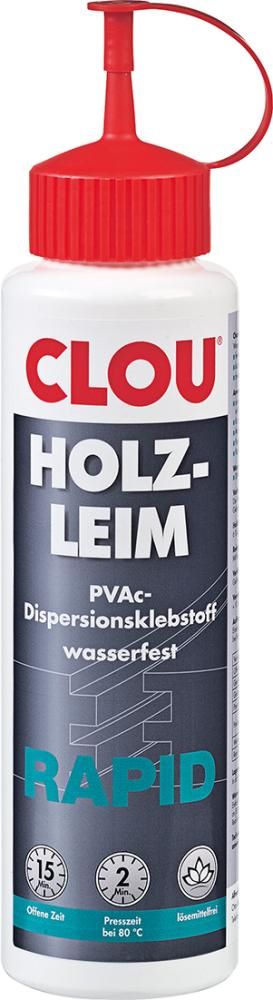 Produktbild Clou Holzleim Rapid wasserfest Flasche mit 750 Gramm