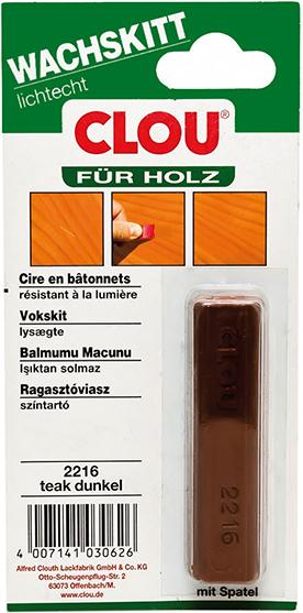 Produktbild Clou Wachskitt teak hell Block mit 15 Gramm