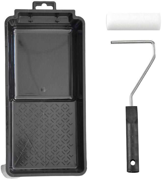 Produktbild Color Expert Rollerset für Malerarbeiten 11 cm 1K Griff mit Wanne