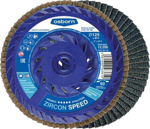 Produktbild Osborn Fächerschleifscheibe ZIRCON SPEED 125 mm K60 M14
