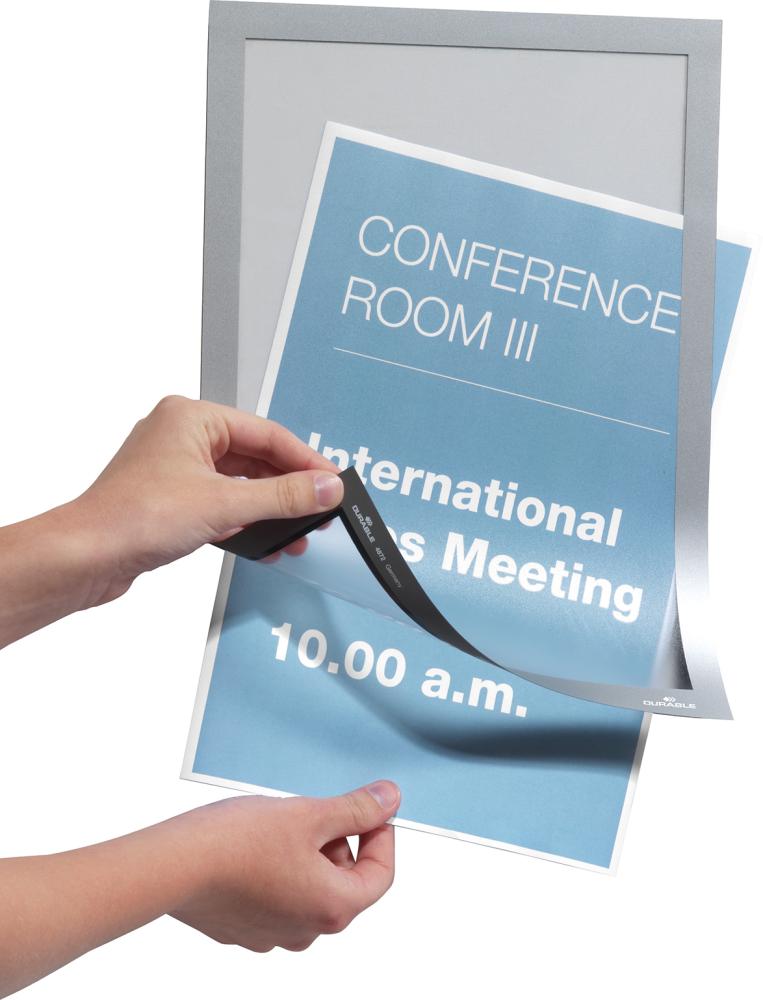 Produktbild Durable Informationsrahmen A4 selbstklebend silber 2 Stück bild 3