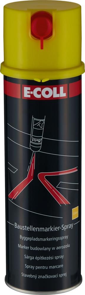 Produktbild E-Coll Baustellenmarkierspray EE gelb Sprühdose mit 500 ml