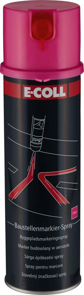 Produktbild E-Coll Baustellenmarkierspray EE pink Sprühdose mit 500 ml