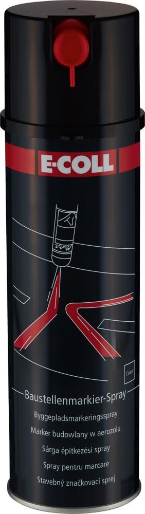 Produktbild E-Coll Baustellenmarkierspray EE schwarz Sprühdose mit 500 ml