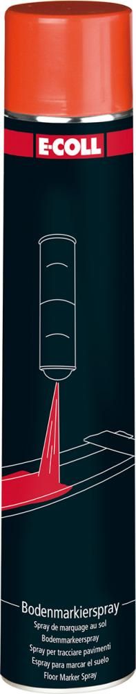 Produktbild E-Coll Bodenmarkierspray rot Sprühdose mit 750 ml