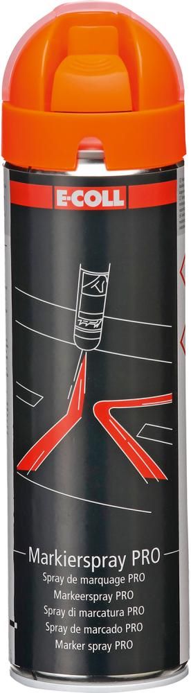 Produktbild E-Coll Markierspray Pro orange Sprühdose mit 500 ml