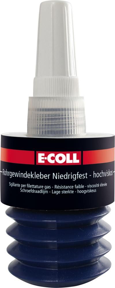 Produktbild E-Coll Rohrgewindekleber niedrigfest hochviskos Flasche mit 50 ml