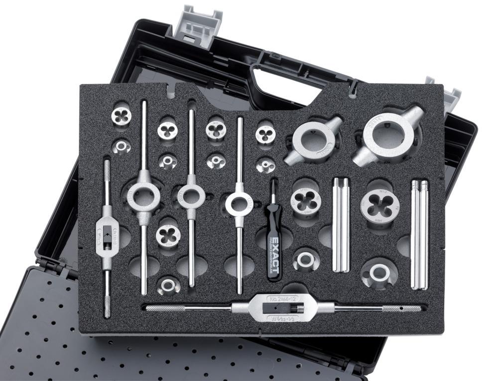 Produktbild Exact Gewindeschneidwerkzeug Set HSS 61 teilig M3 bis M12