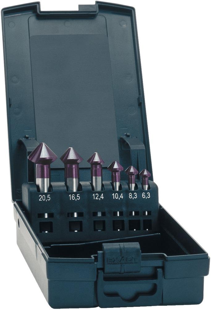 Produktbild Exact Kegelsenker Set Advanced TIALN Form C CBN geschliffen 90Grad 6,3-20,5mm