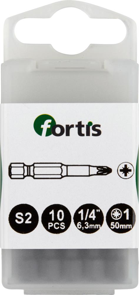 Produktbild Fortis Bit 1/4 Zoll DIN3126 E6,3 Kreuzschlitz PZ3 x 50 mm Box mit 10 Stück