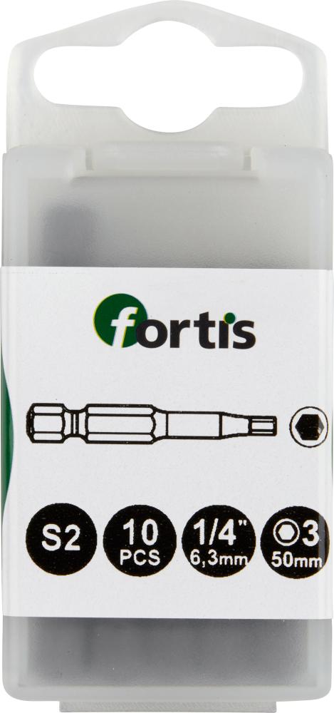 Produktbild Fortis Bit 1/4 Zoll DIN3126 E6,3 Innensechskant 4 x 50 mm Box mit 10 Stück