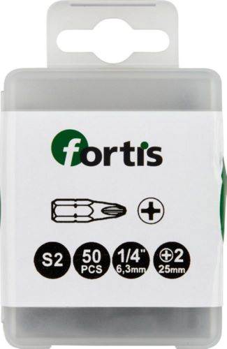 Produktbild Fortis Bit 1/4 Zoll DIN3126 C6,3 Kreuzschlitz PH25 x 25 mm Box mit 50 Stück bild 3