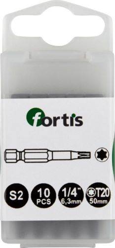 Produktbild Fortis Bit 1/4 Zoll DIN3126E6,3 Torx T20 x 50 mm Box mit 10 Stück