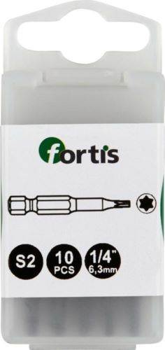 Produktbild Fortis Bit 1/4 Zoll DIN3126E6,3 Torx T10 x 50 mm Box mit 10 Stück