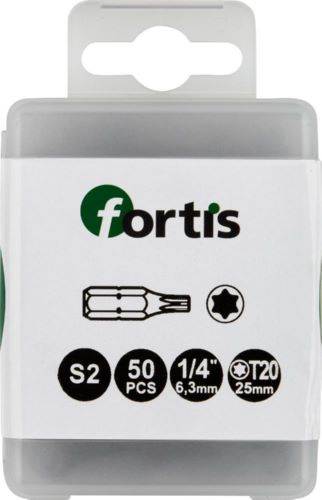 Produktbild Fortis Bit 1/4 Zoll DIN3126C6,3 Torx T20 x 25 mm Box mit 50 Stück