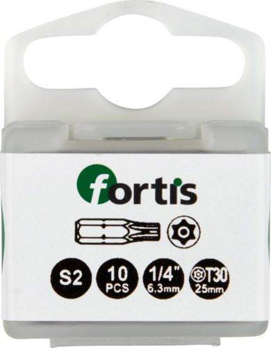 Produktbild Fortis Bit 1/4 Zoll DIN3126C6,3 Torx mit Bohrung T-BO30 x 25 mm Box mit 10 Stück bild 1