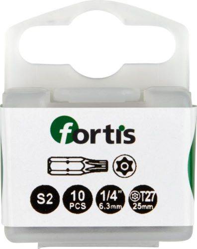 Produktbild Fortis Bit 1/4 Zoll DIN3126C6,3 Torx mit Bohrung T-BO27 x 25 mm Box mit 10 Stück