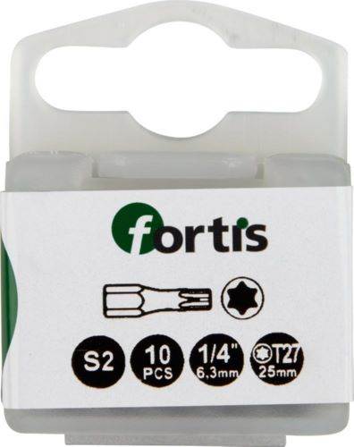 Produktbild Fortis Bit 1/4 Zoll DIN3126C6,3 Torx T27 x 25 mm Box mit 10 Stück