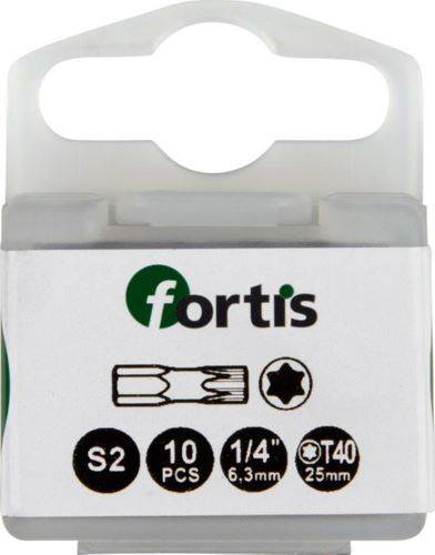 Produktbild Fortis Bit 1/4 Zoll DIN3126C6,3 Torx T40 x 25 mm Box mit 10 Stück bild 1