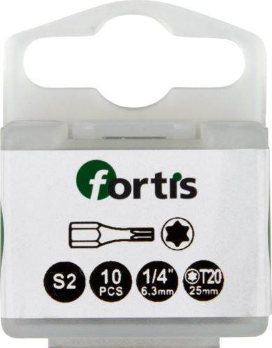 Produktbild Fortis Bit 1/4 Zoll DIN3126C6,3 Torx T20 x 25 mm Box mit 10 Stück