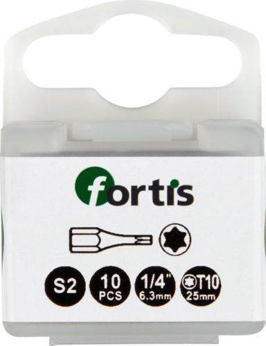 Produktbild Fortis Bit 1/4 Zoll DIN3126C6,3 Torx T10 x 25 mm Box mit 10 Stück