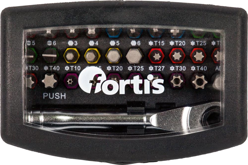 Produktbild Fortis Bit Sortiment Farbring gemischt mit Ratsche 32 Teile bild 7
