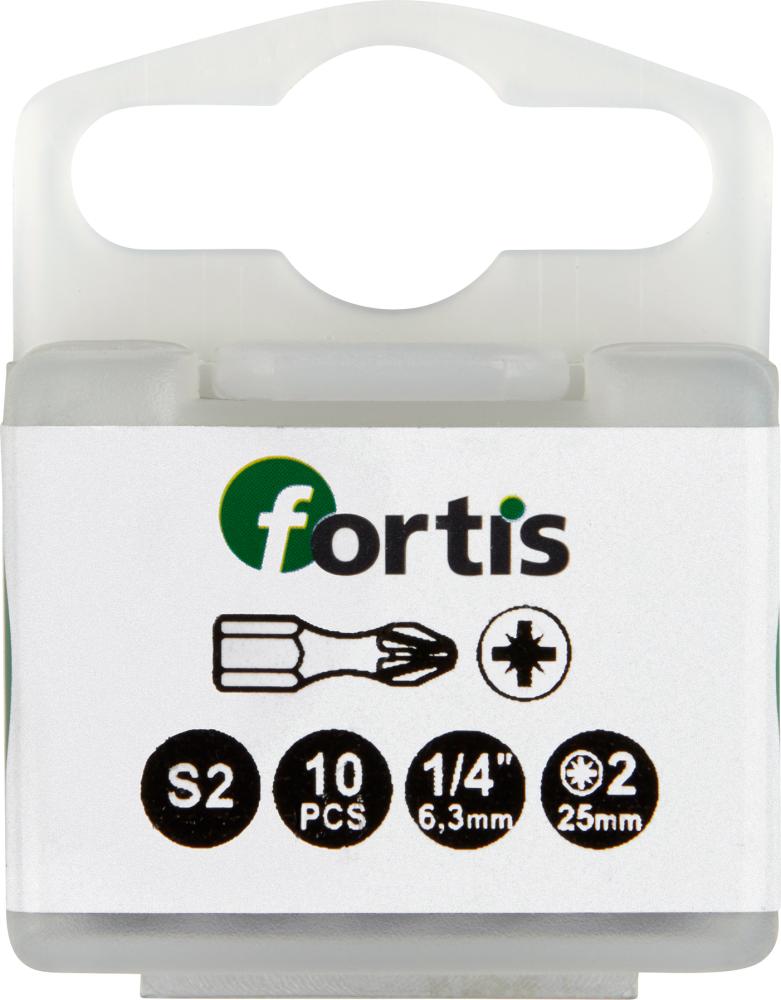 Produktbild Fortis Bit 1/4 Zoll DIN3126 C6,3 PZ 2 x 25 mm Torsion Box mit 10 Stück