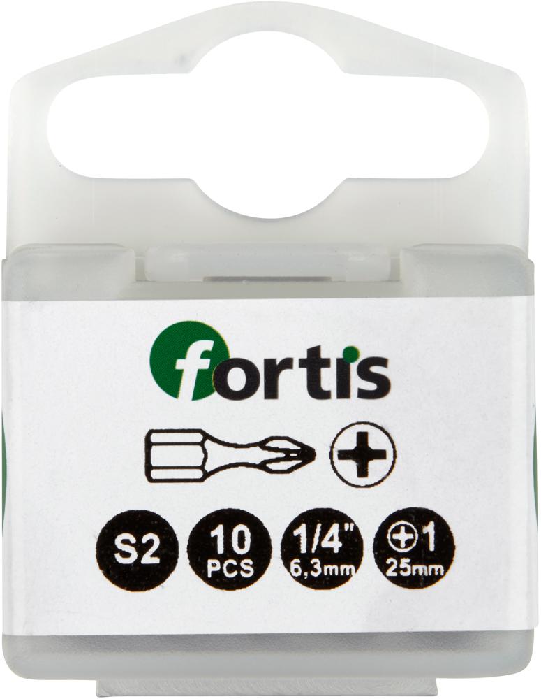 Produktbild Fortis Bit 1/4 Zoll DIN3126 C6,3 PH 2 x 25 mm Torsion Box mit 10 Stück