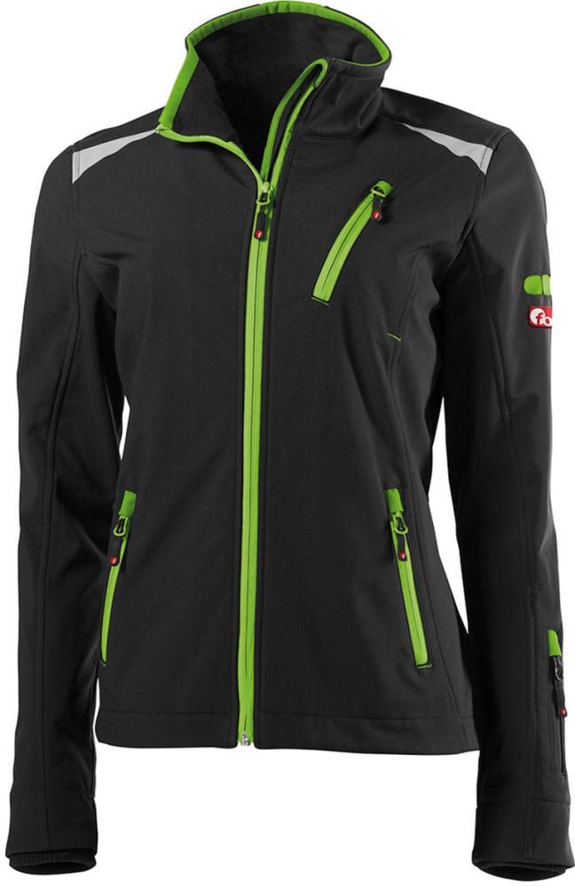Produktbild Fortis Softshelljacke Damen 24 schwarz limegreen Gr. L