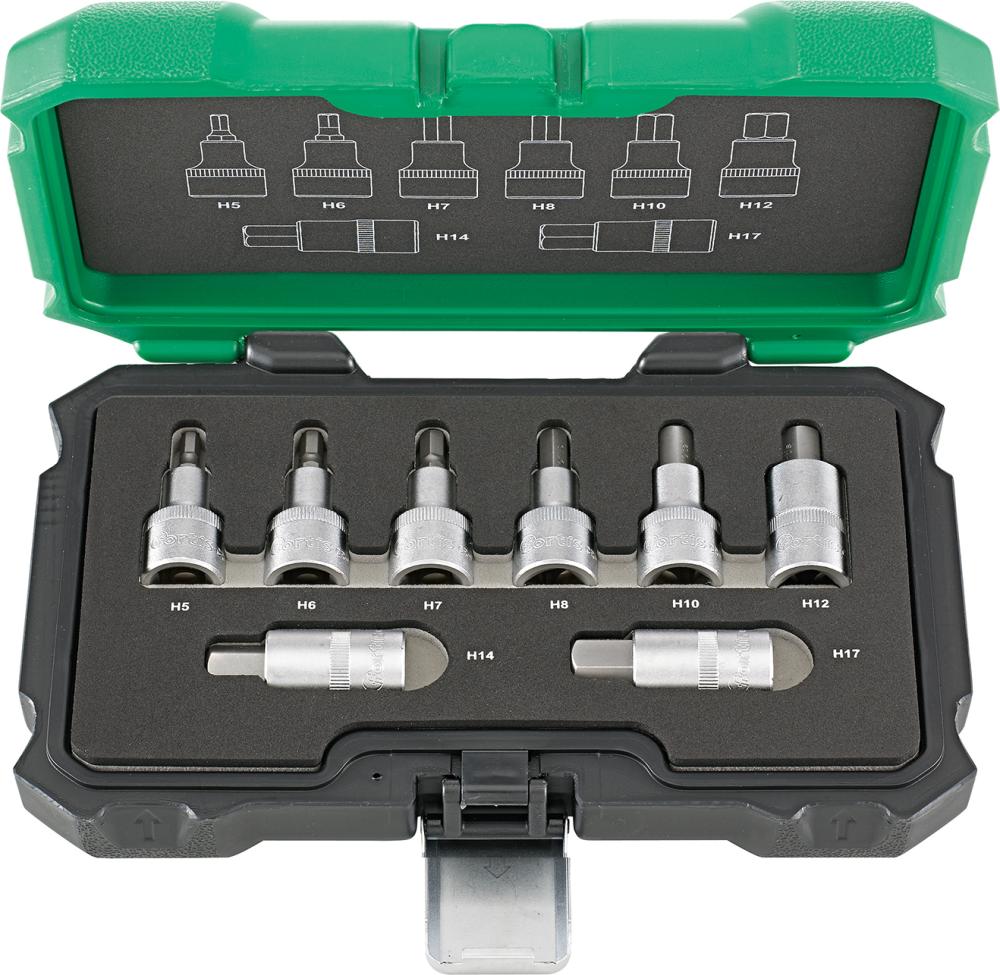 Produktbild Fortis Schraubendreher Einsatz Garnitur Innensechskant 1/2 Zoll 8 Teile