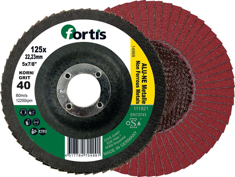 Produktbild Fortis Fächerschleifscheibe ALU-NE 115 mm K40 gewölbt