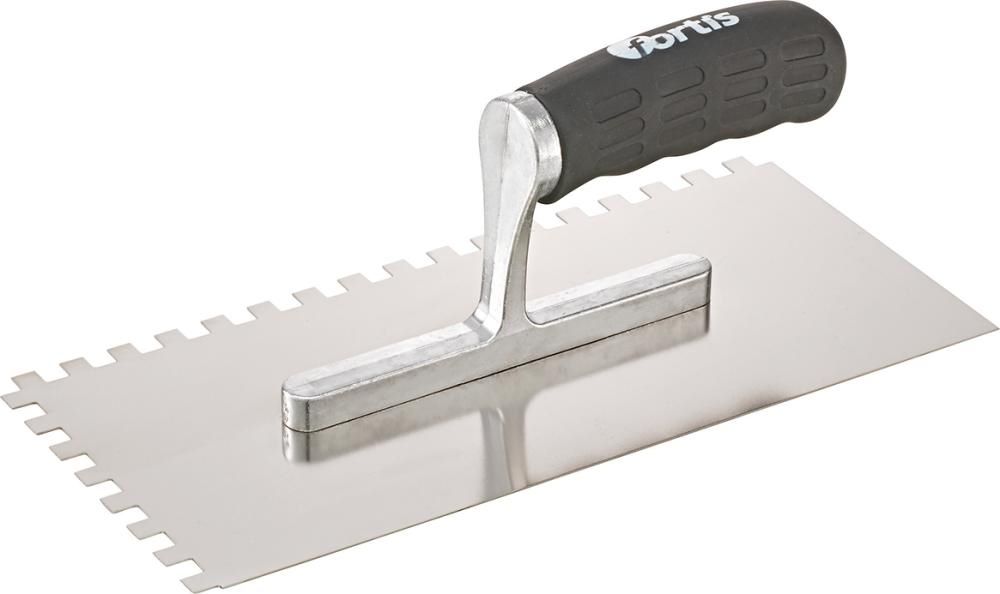 Produktbild Fortis Glättekelle gezahnt rostfrei 8 x 8 mm Softgriff