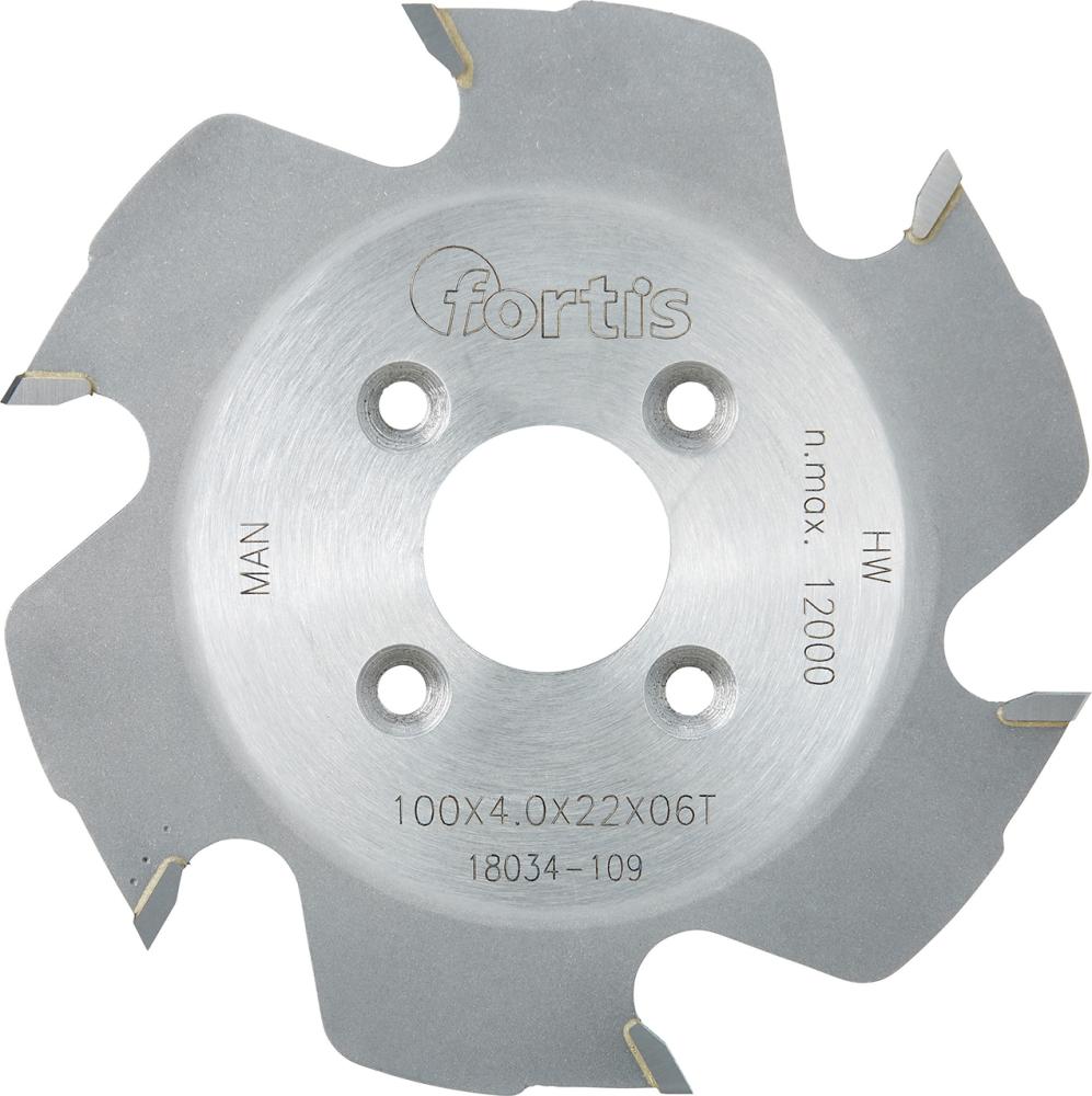 Produktbild Fortis  Lamellen Nutfräser HW 100 x 4,0 x 22 6 Zähne