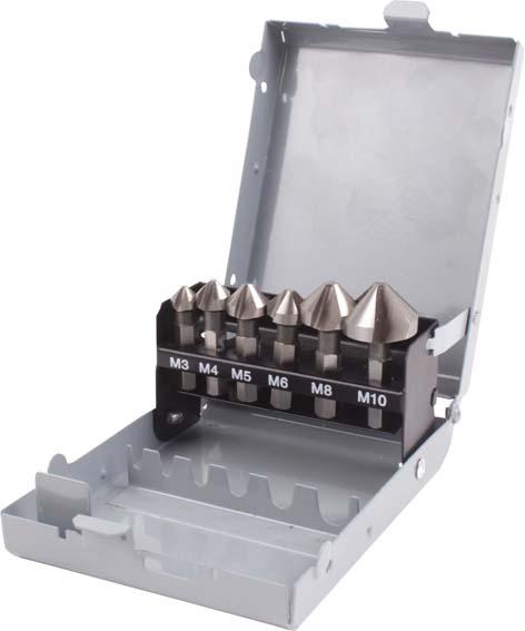 Produktbild Fortis Kegelsenkersatz mit Bitaufnahme D3126 HSS 90G 1/4 Zoll 6 Teile bild 1