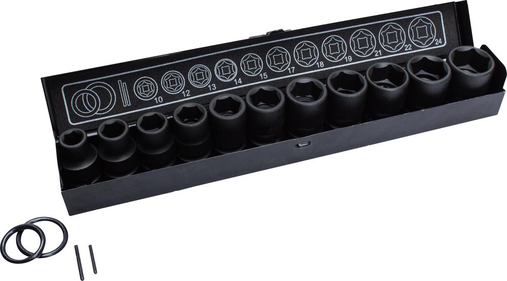 Produktbild Fortis  Kraft Steckschlüsselsatz 1/2 Zoll 15 Teile