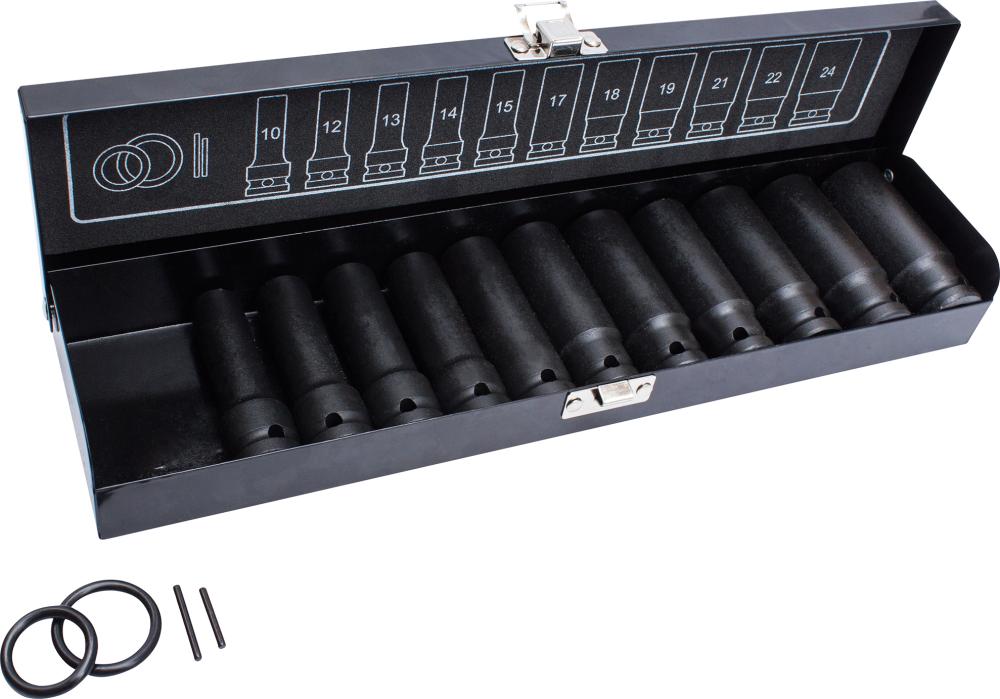 Produktbild Fortis  Kraft Steckschlüsselsatz lang 1/2 Zoll 15 Teile