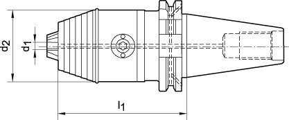 Produktbild Fortis Kurzbohrfutter DIN69871 ADB R/L 0,5-13mm SK 50 bild 2