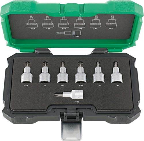 Produktbild Fortis Schraubendrehereinsatz Garnitur 1/2 Zoll Innensechskant Torx 7 Teile