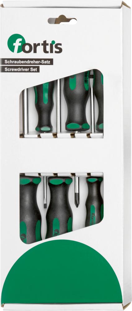 Produktbild Fortis  Schraubendrehersatz für Kreuz und Schlitz 6 Teile