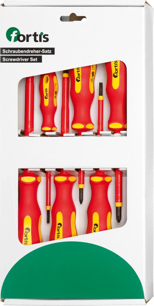 Produktbild Fortis  Schraubendrehersatz VDE für Schlitz und Kreuz PH 7 Teile