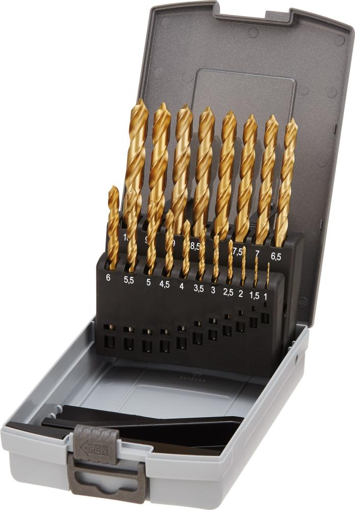 Produktbild Fortis Spiralbohrersatz D338N HSS TiN 19 Teile