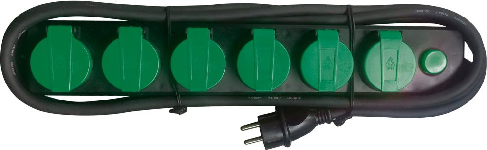 Produktbild Fortis Steckdosenleiste 6 Steckdosen H07RN-F3G1,5 3 Meter