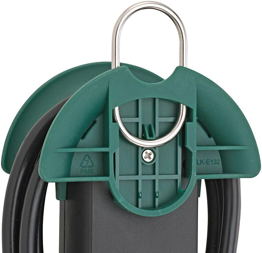 Produktbild Fortis Steckdosenleiste 5 fach H05VV-F3G1,5 Kabellänge 3 m Aufrollhilfe und Haken bild 3