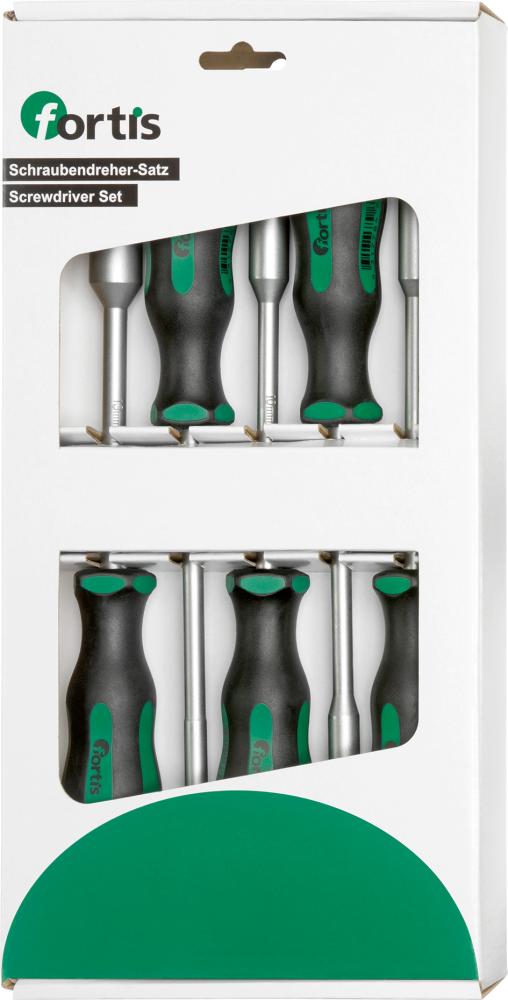Produktbild Fortis  Steckschlüssel Schraubendrehersatz für Außen 6kant 5-13 mm