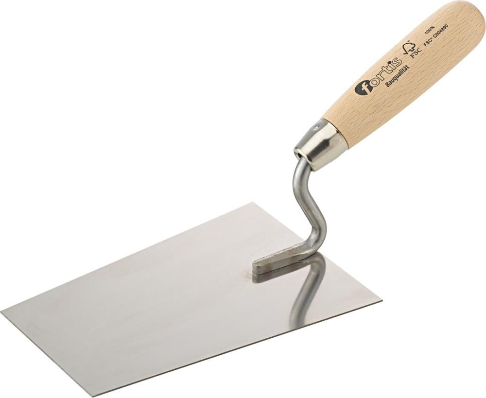Produktbild Fortis Tiroler Maurerkelle 180 mm S-Hals Bauqualität rostfrei