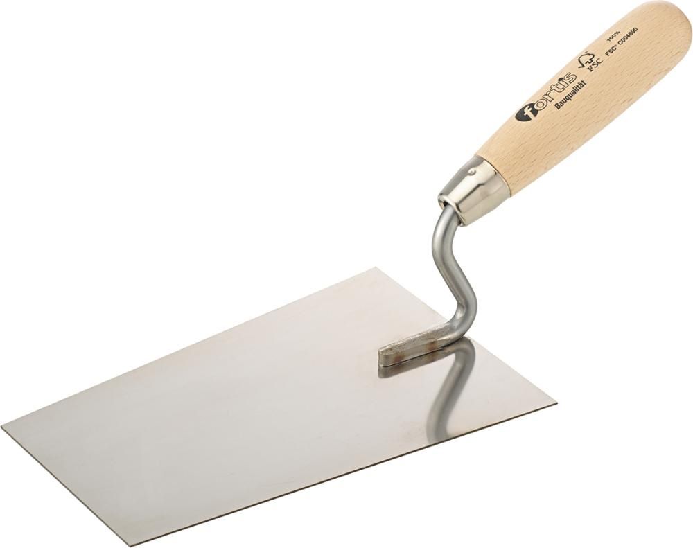 Produktbild Fortis Tiroler Maurerkelle 200 mm S-Hals Bauqualität rostfrei