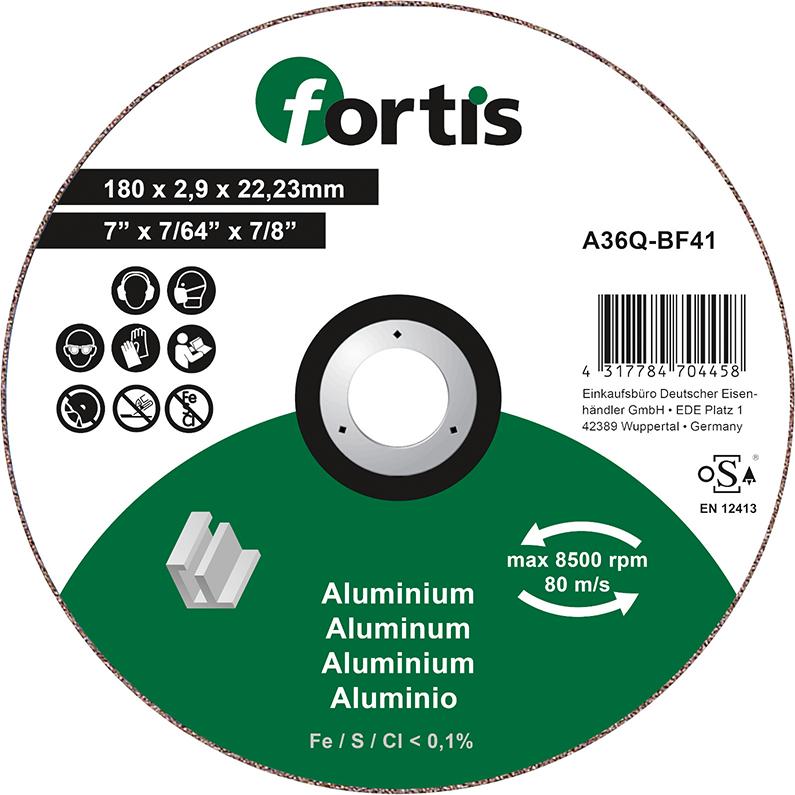 Produktbild Fortis Trennscheibe ALU-NE 180 x 2,9 mm gerade
