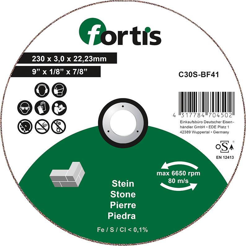 Produktbild Fortis Trennscheibe Stein 230 x 3,0 mm gerade